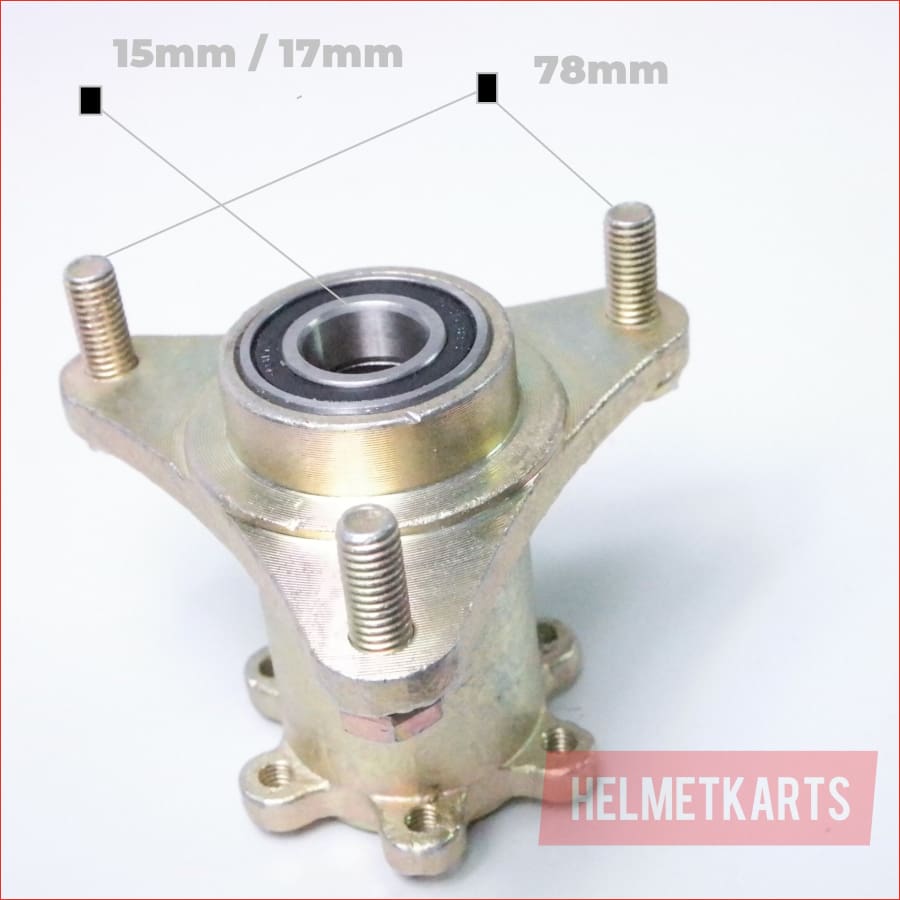 3 Stud / 78mm / 6 Lug rotor carrier Front wheel hub - Helmetkarts
