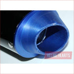 38mm Blue CNC alloy exhaust muffler - Helmetkarts