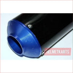 38mm Blue CNC alloy exhaust muffler - Helmetkarts