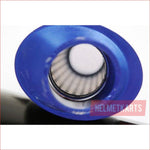 38mm Blue CNC alloy exhaust muffler - Helmetkarts