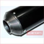 38mm Gun metal CNC alloy exhaust muffler - Helmetkarts