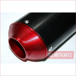 38mm Red CNC alloy exhaust muffler - Helmetkarts