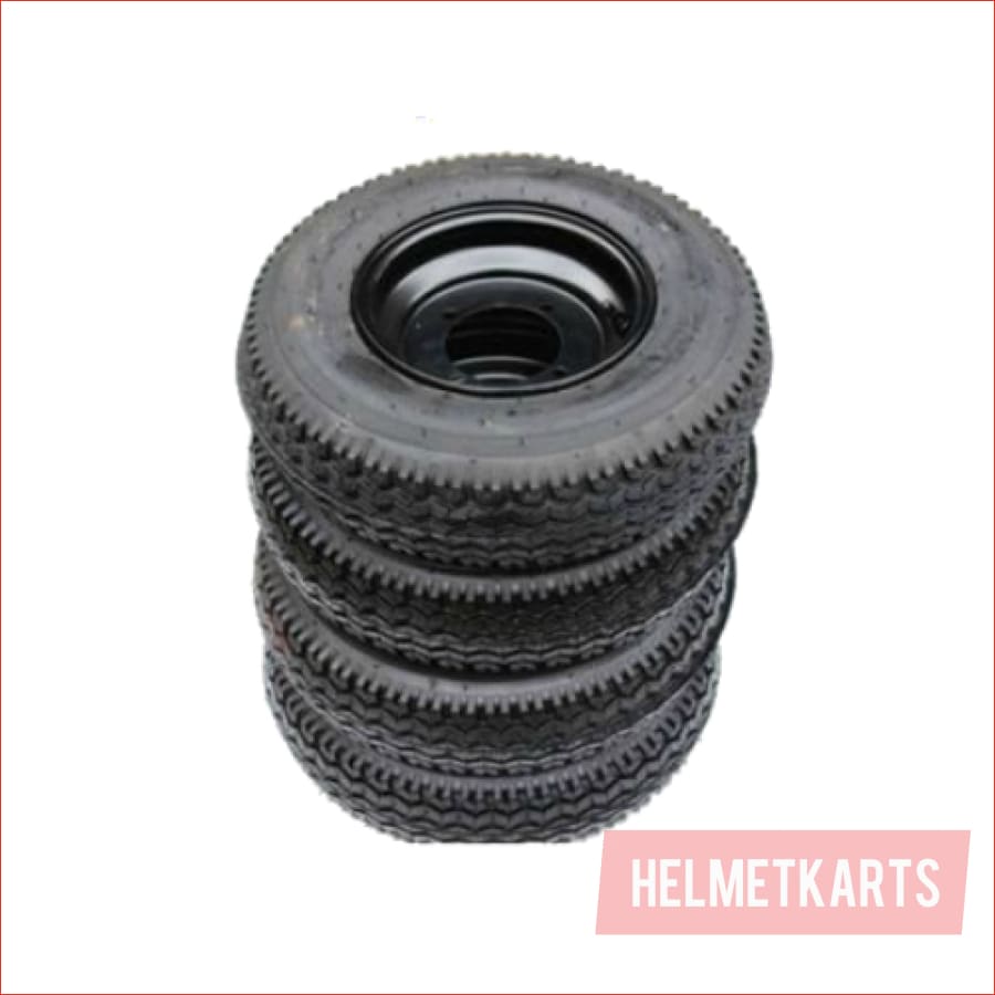 4.80x4-8" 4.8" Skinny wheel (rim and tyre) Pair (x2) - Helmetkarts
