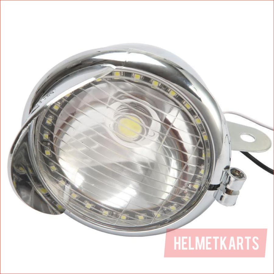 4" Chrome Head light - 10 watts - Helmetkarts