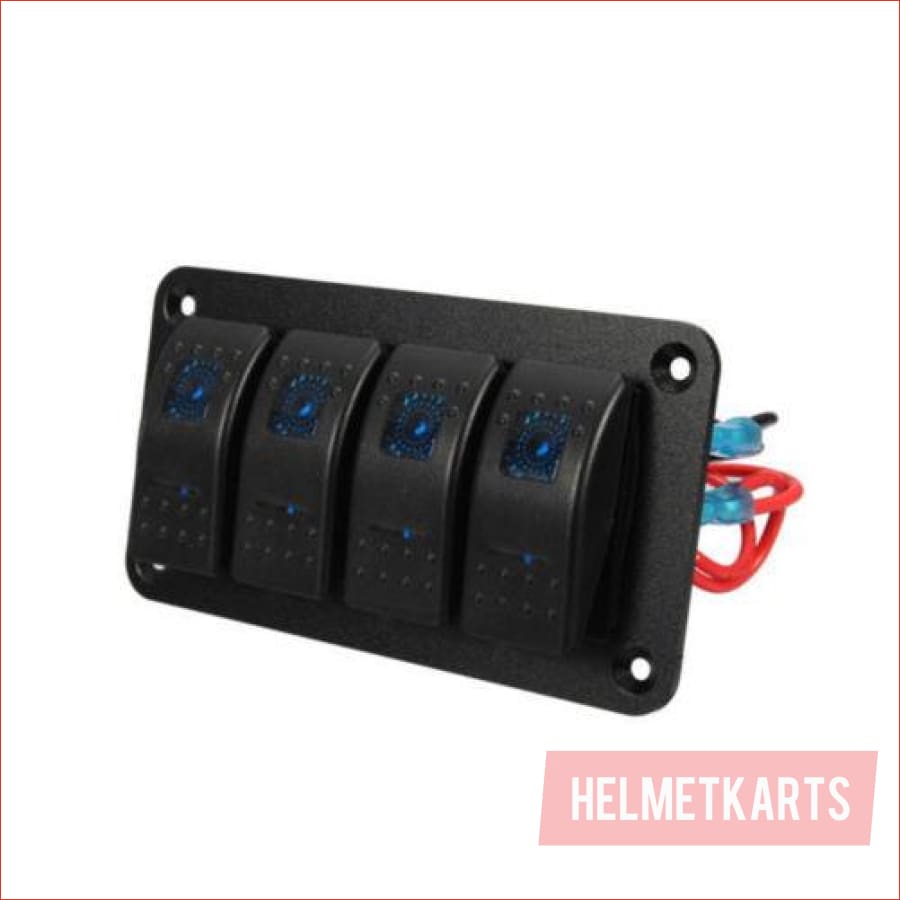 4 Gang Rocker Switch Panel - Helmetkarts