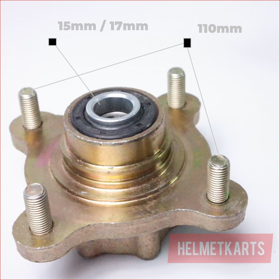 4 Stud / 110mm / 6 Lug rotor carrier Front wheel hub - Helmetkarts
