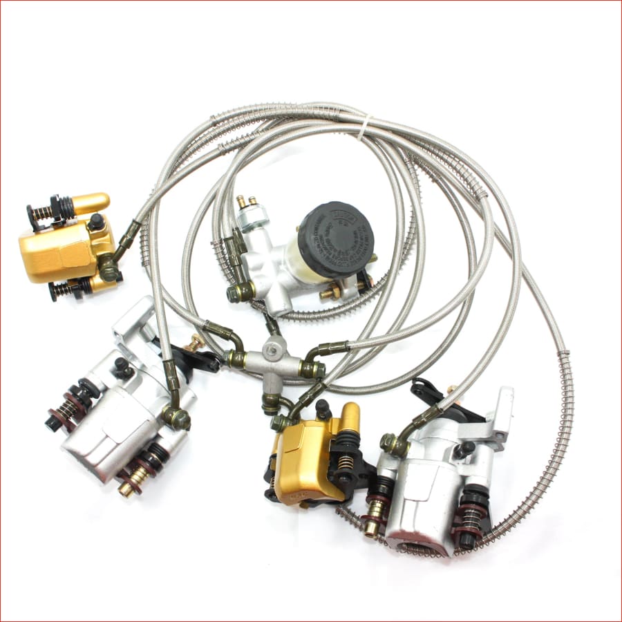 Hydraulic Disc Brake Calipers Pad System 250cc Quad Dirt Bike Dune Buggy Go Kart Blygo