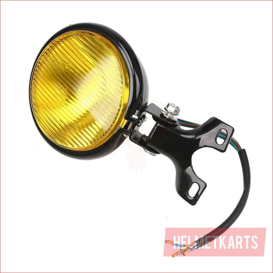 5" Chrome Head lamp light - 3/5 watts - Helmetkarts
