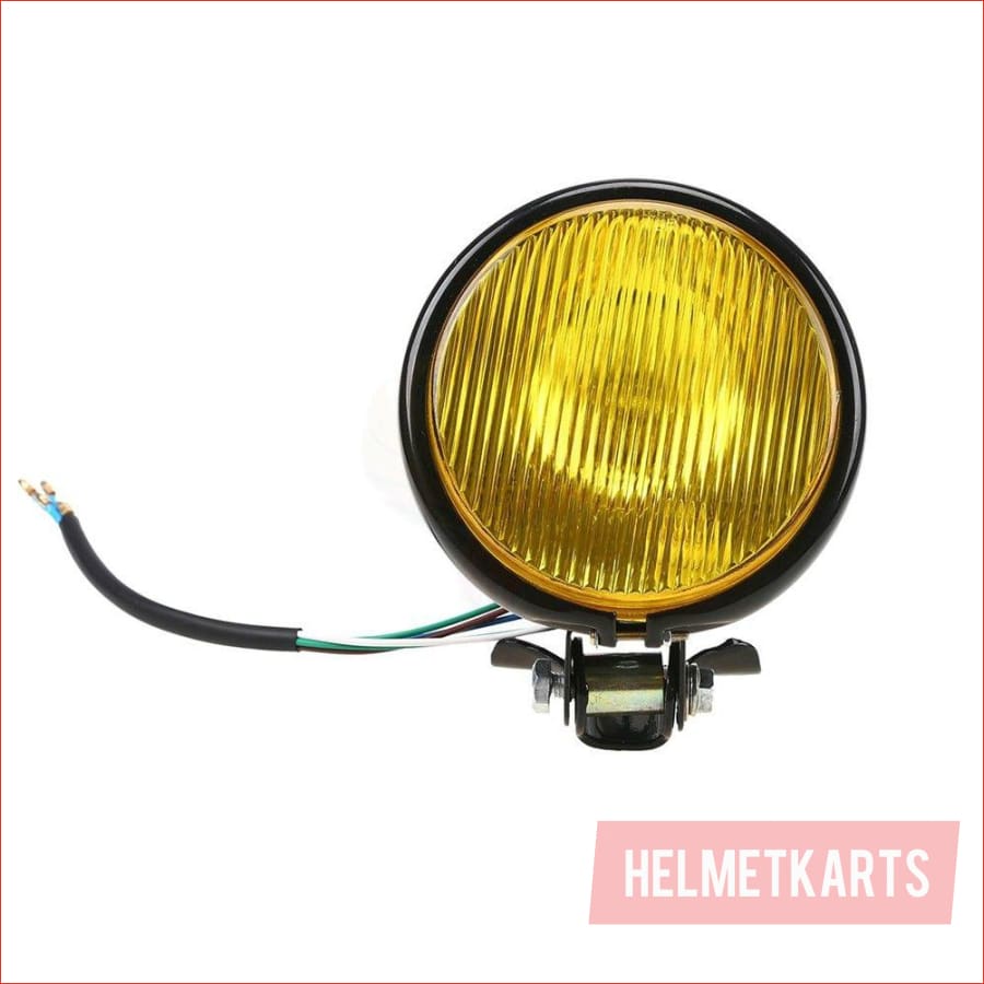 5" Chrome Head lamp light - 3/5 watts - Helmetkarts