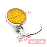 5" LED Chrome Amber Head lamp light - 3/5 watts - Helmetkarts