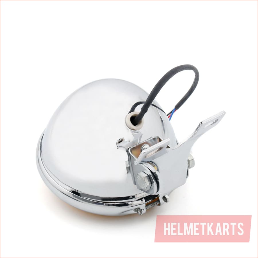 5" LED Chrome Amber Head lamp light - 3/5 watts - Helmetkarts