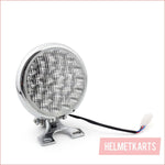 5" LED Chrome Head lamp light - 3/5 watts - Helmetkarts