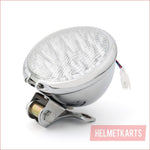 5" LED Chrome Head lamp light - 3/5 watts - Helmetkarts