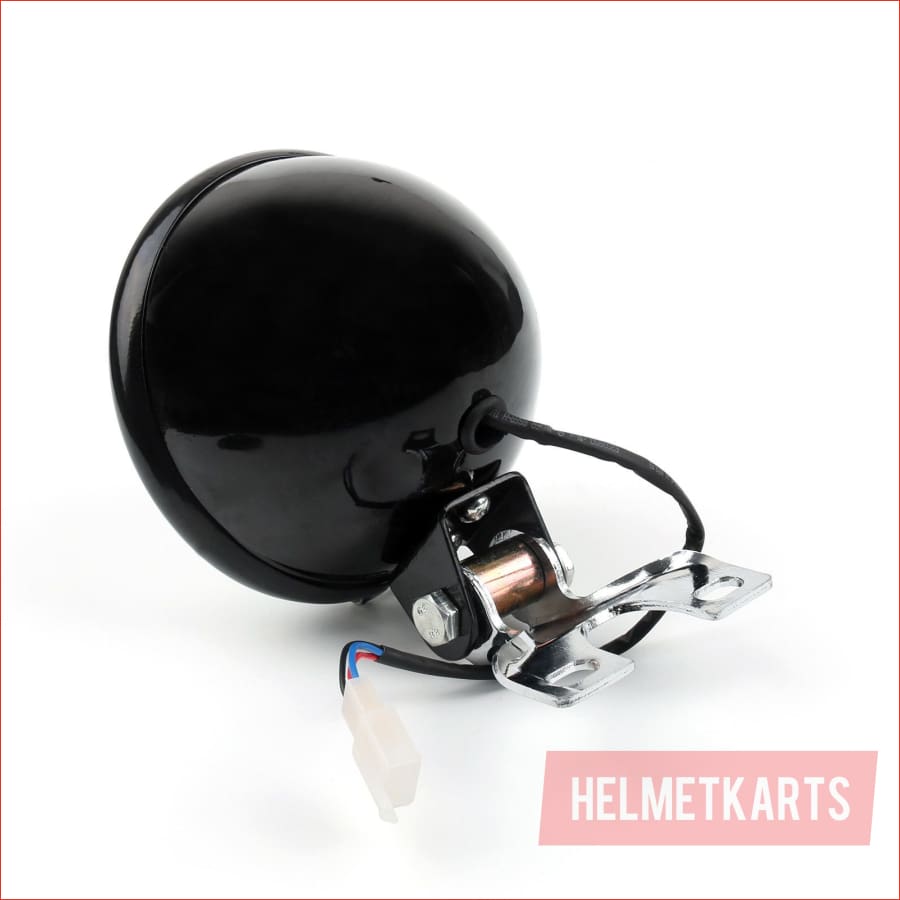 5" LED Gloss black Amber Head lamp light - 3/5 watts - Helmetkarts