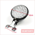 5" LED Gloss black Head lamp light - 3/5 watts - Helmetkarts