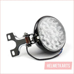 5" LED Gloss black Head lamp light - 3/5 watts - Helmetkarts
