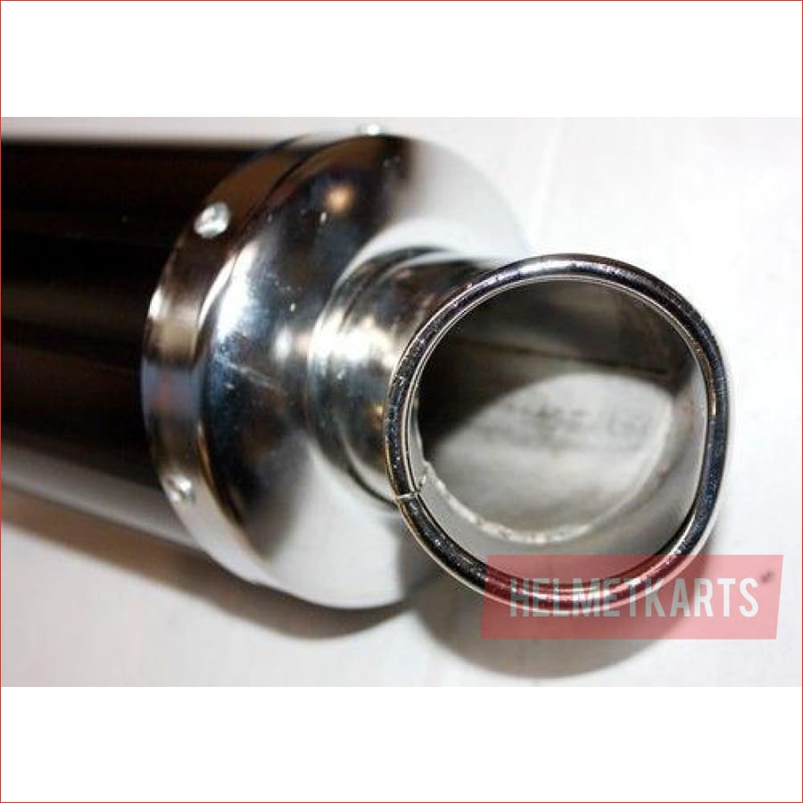 52mm / 450mm Black alloy exhaust muffler - Helmetkarts