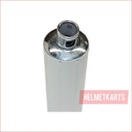 52mm / 450mm Matte Silver alloy exhaust muffler - Helmetkarts