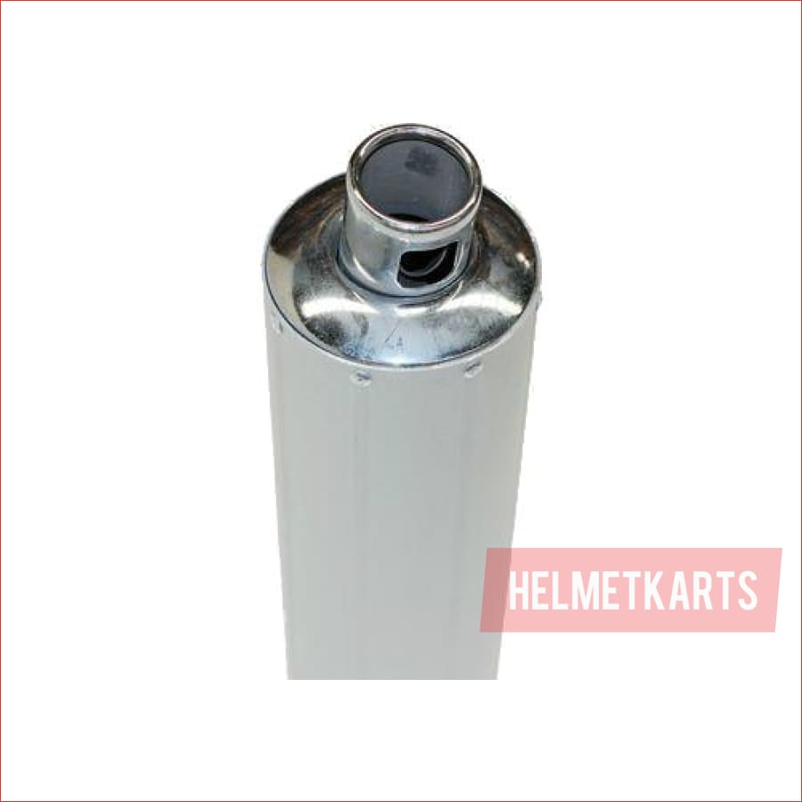 52mm / 450mm Matte Silver alloy exhaust muffler - Helmetkarts