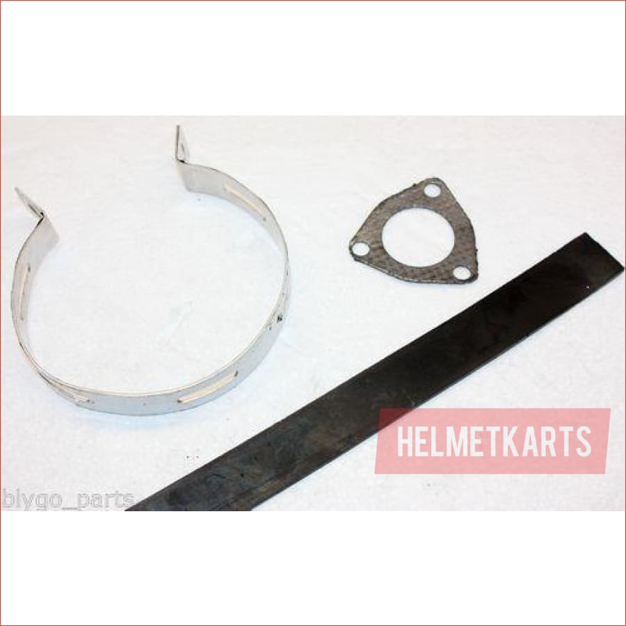 52mm / 450mm Matte Silver alloy exhaust muffler - Helmetkarts