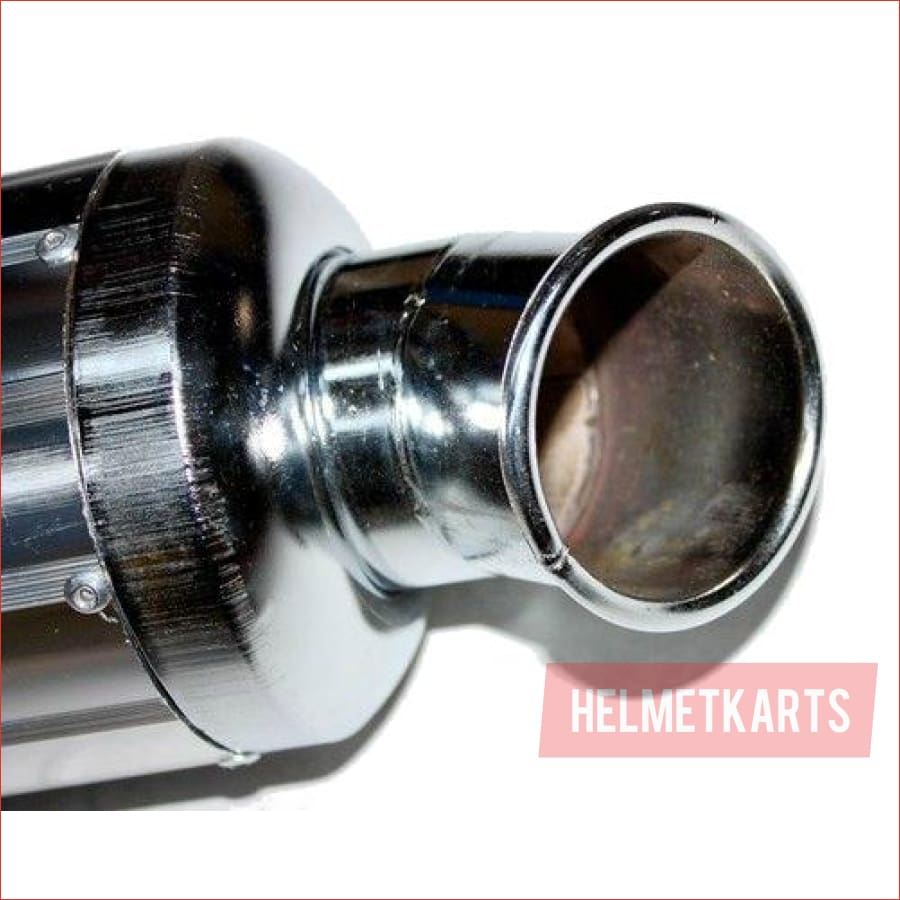 52mm / 450mm Silver alloy exhaust muffler - Helmetkarts