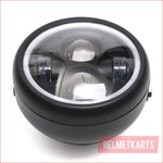 6.5" Matte black Head light w/ Turn light - 50 watts - Helmetkarts
