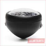 6.5" Matte black Head light w/ Turn light - 50 watts - Helmetkarts