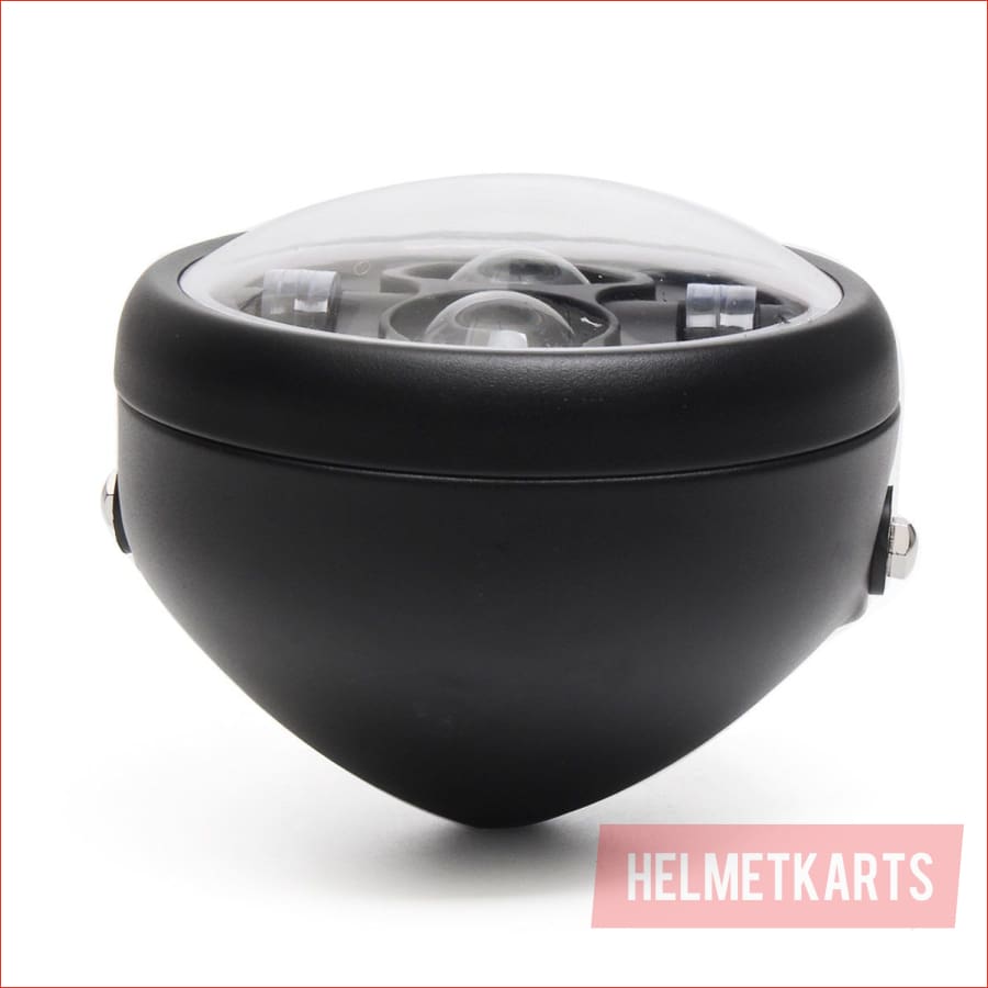 6.5" Matte black Head light w/ Turn light - 50 watts - Helmetkarts