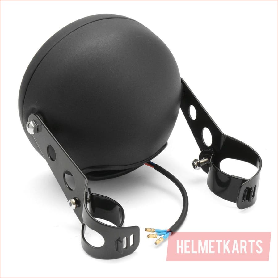 6.5" Matte black Head light w/ Turn light - 50 watts - Helmetkarts