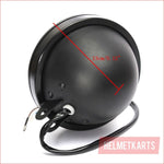 6" Gloss black Grill Head light - 55/60 watts - Helmetkarts