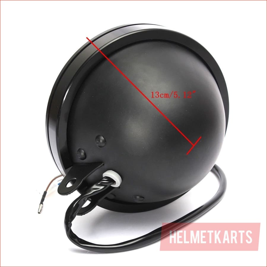 6" Gloss black Grill Head light - 55/60 watts - Helmetkarts