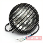 6" Gloss black Grill Head light - 55/60 watts - Helmetkarts