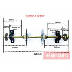 620mm / 20mm Splined axle - Helmetkarts