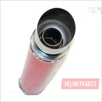 68mm / 520mm Red alloy exhaust muffler - Helmetkarts