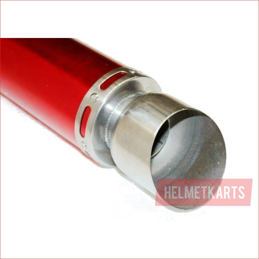 68mm / 520mm Red alloy exhaust muffler - Helmetkarts
