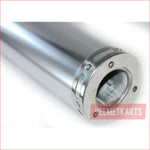 68mm / 520mm Silver alloy exhaust muffler - Helmetkarts