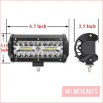 7" LED light bar 120 watts - Helmetkarts
