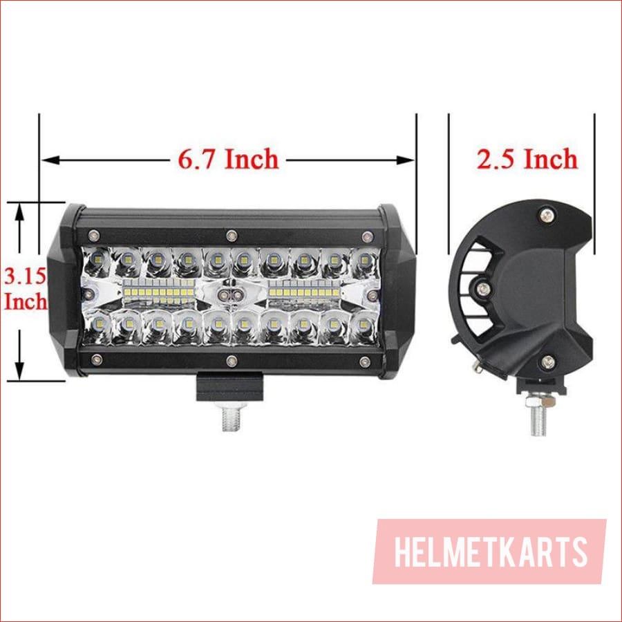 7" LED light bar 120 watts - Helmetkarts