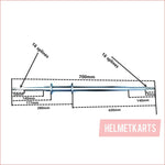 700mm / 25mm / Splined axle - Helmetkarts