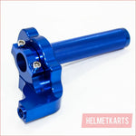 BLUE CNC Quarter Turn Quick Twist Throttle Housing Grip PIT PRO Trail Dirt Bike Blygo