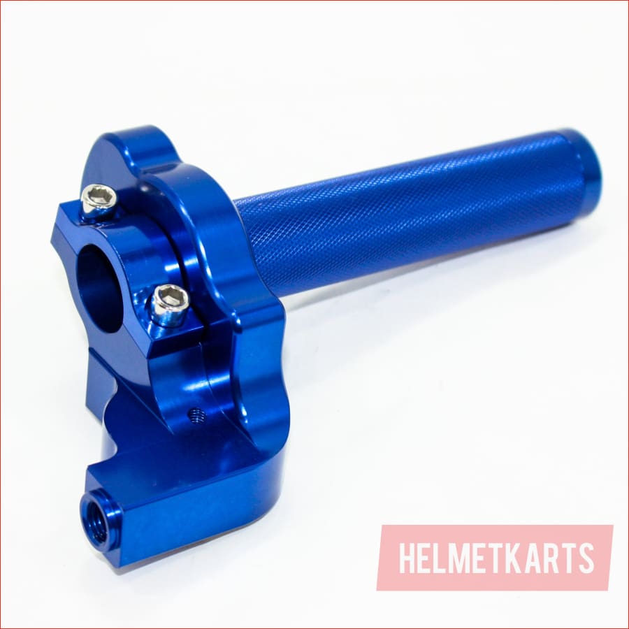 BLUE CNC Quarter Turn Quick Twist Throttle Housing Grip PIT PRO Trail Dirt Bike Blygo