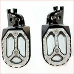 CNC BLACK Stainless Footpeg Foot Pegs Rest Pedal FX208 CRF250 MX MOTORCYCLE BIKE Blygo