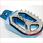 CNC BLUE Stainless Footpeg Foot Pegs Rest Pedal FX208 CRF250 MX MOTORCYCLE BIKE Blygo