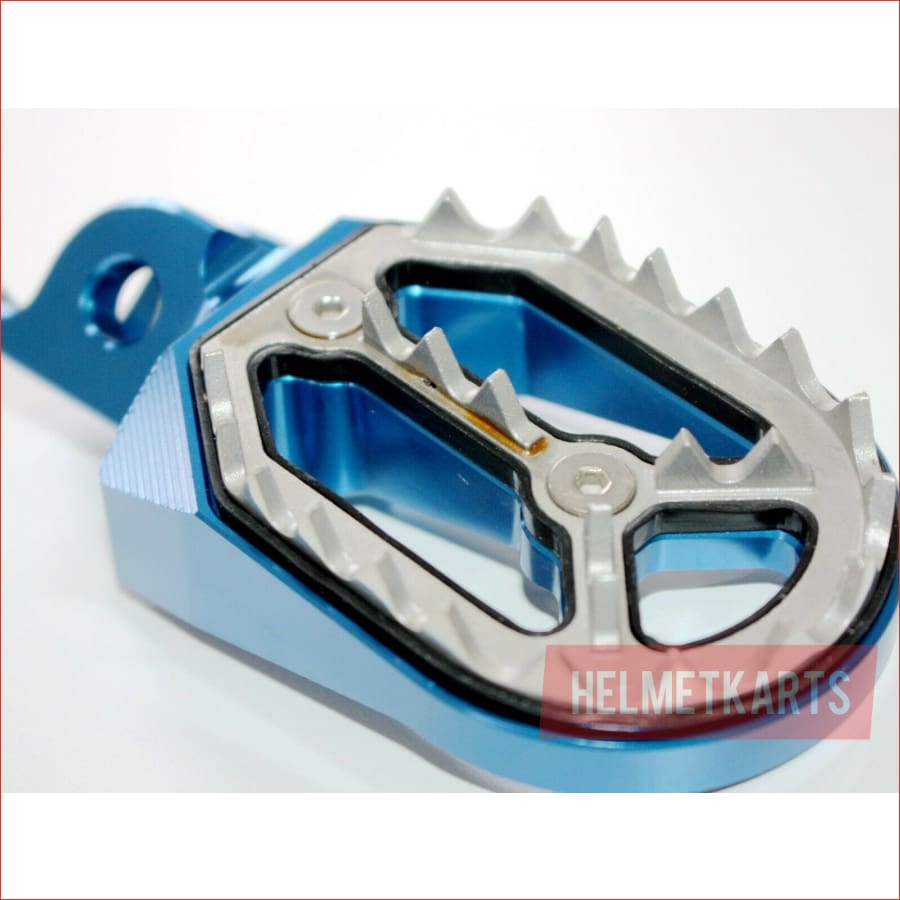 CNC BLUE Stainless Footpeg Foot Pegs Rest Pedal FX208 CRF250 MX MOTORCYCLE BIKE Blygo
