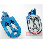 CNC BLUE Stainless Footpeg Foot Pegs Rest Pedal FX208 CRF250 MX MOTORCYCLE BIKE Blygo