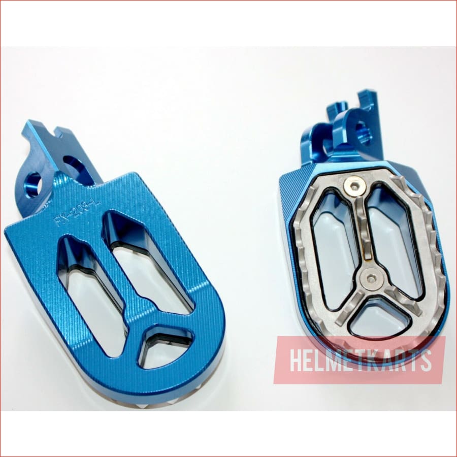 CNC BLUE Stainless Footpeg Foot Pegs Rest Pedal FX208 CRF250 MX MOTORCYCLE BIKE Blygo