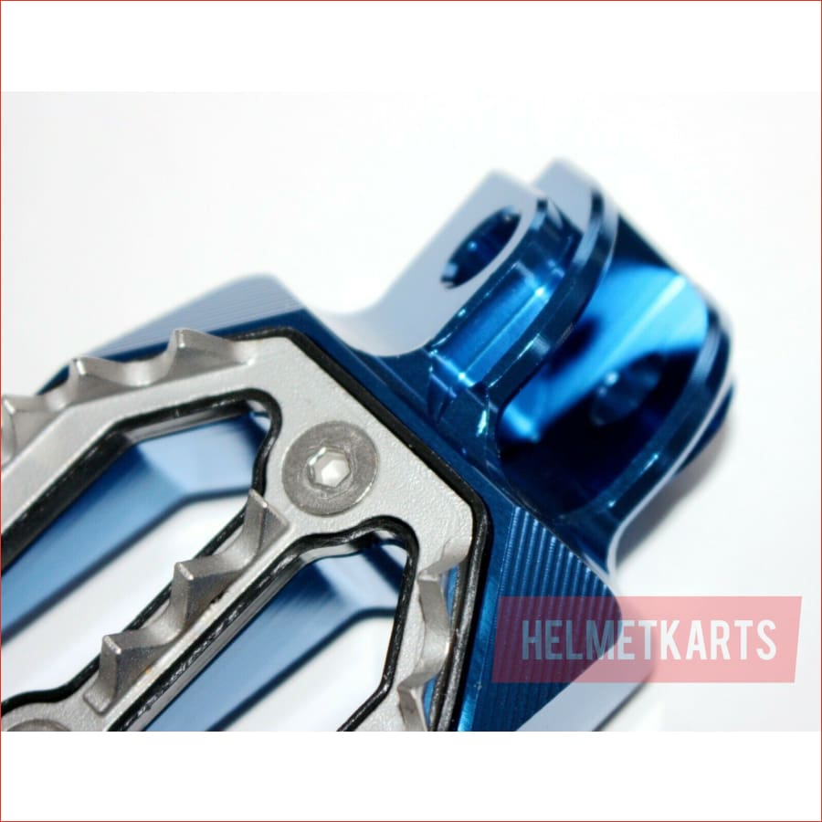 CNC BLUE Stainless Footpeg Foot Pegs Rest Pedal FX205 65SX MX MOTORCYCLE BIKE Blygo