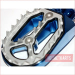 CNC BLUE Stainless Footpeg Foot Pegs Rest Pedal FX205 65SX MX MOTORCYCLE BIKE Blygo