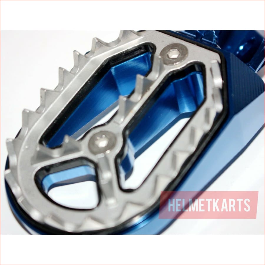 CNC BLUE Stainless Footpeg Foot Pegs Rest Pedal FX205 65SX MX MOTORCYCLE BIKE Blygo