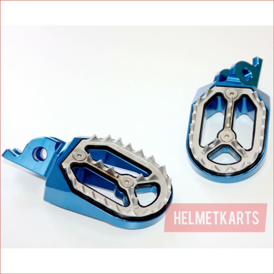 CNC BLUE Stainless Footpeg Foot Pegs Rest Pedal FX208 CRF250 MX MOTORCYCLE BIKE Blygo